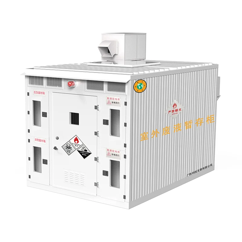 Walk-in eksplosjonssikkert beholderlager for farlig avfall